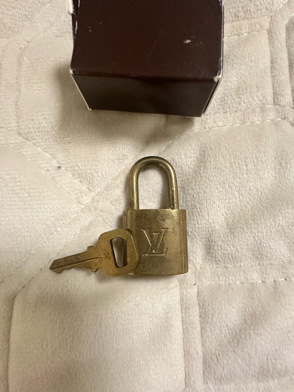Louis Vuitton Gold Tone Padlock with Key